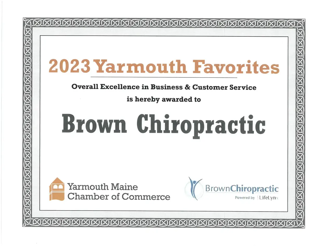 Brown Chiropractic. Chiropractor Near Me In Yarmouth, ME.
