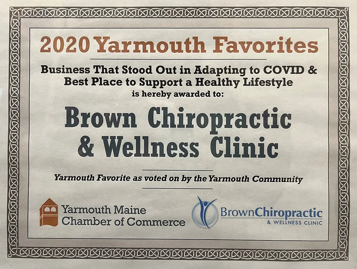 Chiropractic Award Yarmouth ME
